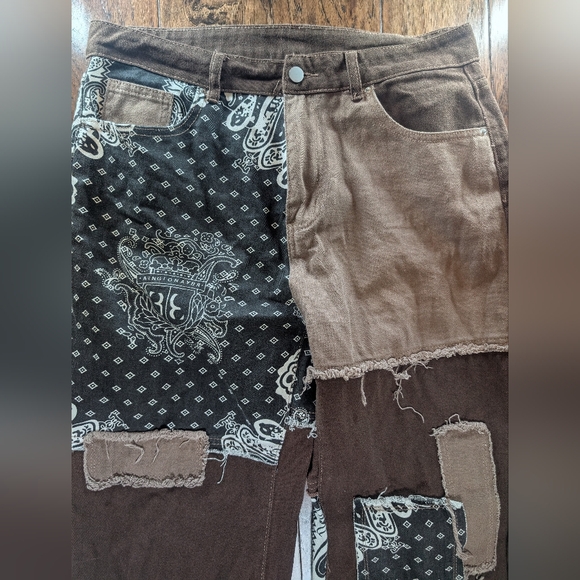 Patchwork Rodeo Country Style Pants - Picture 3 of 6